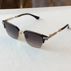 aviators chrome hearts sunglasses EVAGASABLELISTIC Black Gold Brown