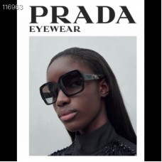 prada big circle sunglasses PR16WSF-19D6E1-53 Black